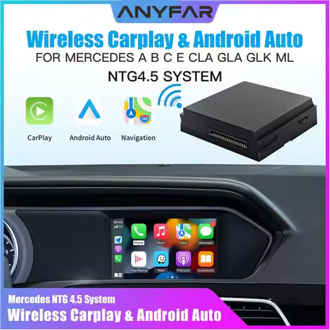 Wireless Carplay Decoder For Mercedes Benz A B C E CLA GLA GLK ML Sprinter NTG4.5 Becker Module Andr