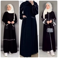 Black Saudi Abaya Gamis Latest Maxy Dress Abaya Abaya Dress Abaya Dubai Abaya Turkey Muslim Women's 