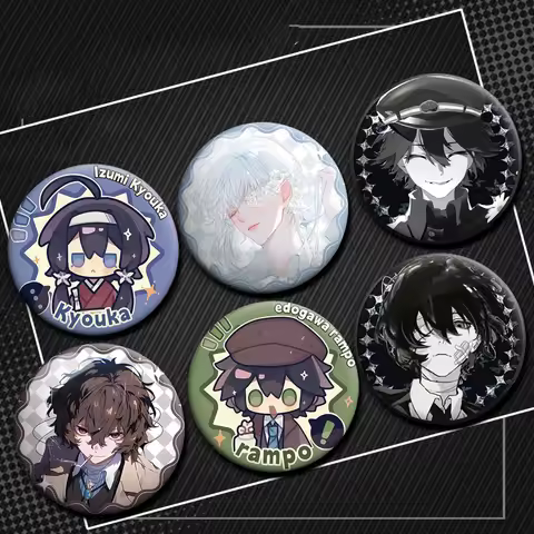 Hot Anime Bungo Stray Dogs Pin Ryunosuke Akutagawa Edogawa Rampo Izumi Kyouka Character Icon Badge B