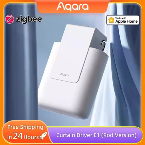 Aqara E1 Smart Curtain Motor Zigbee 3.0 Hub Required Auto Open Close Sunlight Sensing Work with Appl