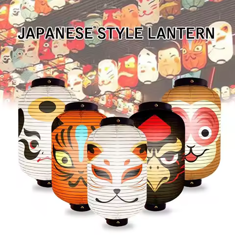 Waterproof Japanese Style Hanging Lantern Sashimi Sushi Pub Bistro Restaurant Izakaya Lantern Party