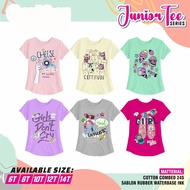 Junior Girls' T-Shirt Tees Mix Motif Cotton Combed 24s Material 4-12 years (84)