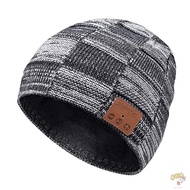 Bluetooth-compatible Music Warm Beanie Hat Wireless Cap Headset Headphone Speaker Mic Hat
