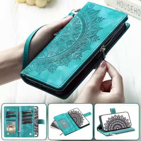 For Samsung Galaxy A52S 5G 4G Zipper Wallet Case Leather Card Etui Samsung A53 A33 A23 A13 A73 A52 S