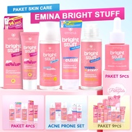 Emina Bright Stuff PACKAGE - Face Wash Toner Bright Stuff Serum Emina Tone Up