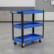[tenlzsp0bc] 3 Tier Tool Cart Ergonomic Handle 3 Tier Rolling Tool Cart Quiet Casters for Mechanics,