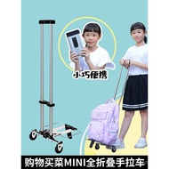 Portable Trolley Luggage B Mini J Foldable Shopping Cart for Home Use, Grocery Carriage, Hand Pull C