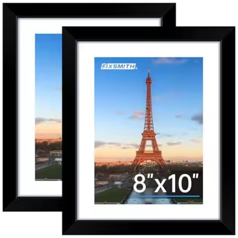 8x10 Picture Frame, Photo Frame with HD Plexiglass, Display Pictures 5x7 with Mat or 8x10 Without Ma
