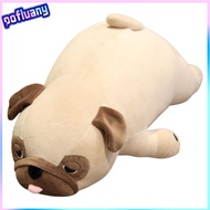 Fat and Fluffy Pug Plushie Pug Plush Doll Adorable Lazy Pug Plush Toy Soft Stuffed Animal for Kids H