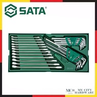 SATA 09906 30pc Metric Combination Wrench and Hex Key Tray Set
