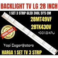 Lg 28inch LED LCD TV BACKLIGHT 28MT49VF- 28TK430V LG 28inch TV BACKLIGHT