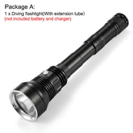 Asafee A33 80M Deepth Professional Outdoor Diving Flashlight XHP70.2 LED 8000 Lumens Yellow/White Li