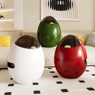 Bedroom Trash Can Oval Clamshell Household Living Room Trash Basket Trash Can Style Waterproof Toile