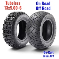 13X5.00-6 Tubeless On Road Off Road Mini ATV Go-Cart Tubeless Tyre Tayar Tire 6 Inch Dirt Bike Go Ka