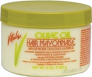 Vitale Olive Oil Hair Mayonnaise 8oz with Oat &amp; Egg Protein and Vitamins - Good on Color &amp; Thermal Treated Hair - for Dry &amp; Damaged Scalp Men, Women &amp; Kids - Moisturize and Condition