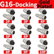 【♚】5/20/100 Sets Premium GX16 Gold-Plated Male & Female Docking Aviation Plug Circular Connector-2-1