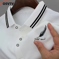 Polo Shirt for Men Lapel Business Polo Shirt Plus Size T-shirt M-5XL