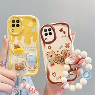 Casing Samsung A12 Casing Samsung M12 Casing Cute Casing Cream Edge Phone Three-dimensional Figure D