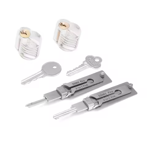 LiShi SS001 SS002 2-in-1 Lock Picking Tool: Professional Master Key Decoder, Lock Picking Tool, Lock