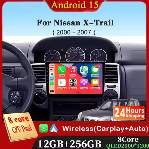Android 15 Carplay Auto For Nissan X-Trail X Trail X - Trail 1 T30 2000 - 2007 Car Radio Multimedia 