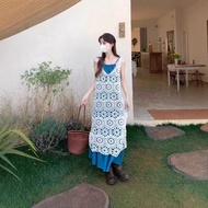Boho Summer Dress Set - Lightweight Floral Print Sling Blouse Outfit