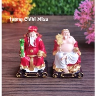 Set of 4.5cm Earth God of Wealth statues - mini God of Wealth Ong Dia altar display