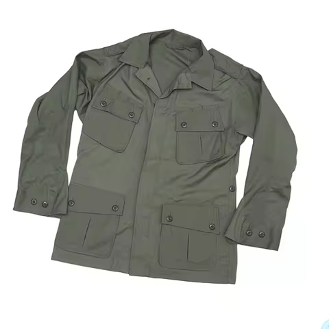 Vietnam War Army Green TCU First Generation Combat Jacket Men's Shirt Field Coat OG107
