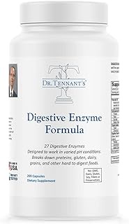 Dr. Tennant’s Digestive Enzyme Formula for GERD, Heartburn, Acid Reflux, and improperly digested Foods - 200 Capsules