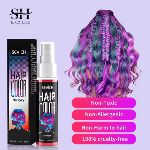 Sevich 5 Color Hair Color Spray Instant Hair Color Hair Styling Product 30ml Temporary Hair Dry Colo