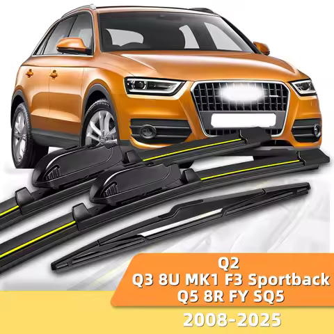 3PCS Car Wiper Blades Suitable For Audi Q2 Q3 8U MK1 Q3 F3 Sportback Q5 8R Q5 FY SQ5 2008-2025 Front