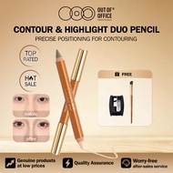 OUT OF OFFICE CONTOUR HIGHLIGHT DUO PENCIL | Easy to Blend Beginner Friendly | Instant 3D V-Shape Fa