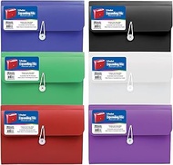 BAZIC Expanding File Folder 7 Pockets w/A-Z Tab Monthly Tabs, Letter Size Plastic File Pocket Folder