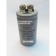 150UF125V CAPACITOR 150MFD125V 150UF 150MFD 125V AC MOTOR STARTONG 1pcs Brand LMG CONDENSER