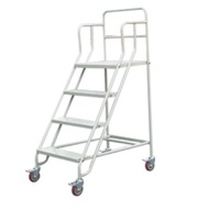 60x90x150cm With WHEEL Lightweight Steel Step Ladder Hand Grip Folding Ladder Tangga Lipat Construct