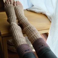 ถุงเท้าโยคะ Pilates ถุงเท้ากีฬาถุงเท้ายาวถักหนาสำหรับผู้หญิงในฤดูใบไม้ร่วงและฤดูหนาว ปกป้องข้อศอก ถุ