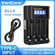 VariCore ALL4 1.2V 1.5V 3.7V AA AAA 14500 10440USB pengecas