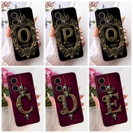 Moto G85 Case XT2427-3 Silicone Luxury Crown A-Z Letters 2D Flat Pattern Soft Casing Motorola Moto G