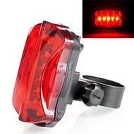 New 2025 LED Tail Light Bicycle Accessories Bicycle Tail Light 5 LED Bicycle Light Red Bracket