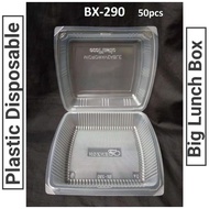 BX-290 (50pcs) Plastic Disposable Big Lunch Box/ Food Container