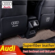 Audi seat anti kick pad, rear seat anti kick microfiber leather seat back cushion, Audi A1 A4 A3 Q5 Q2 Q3 A6 Q7 A8