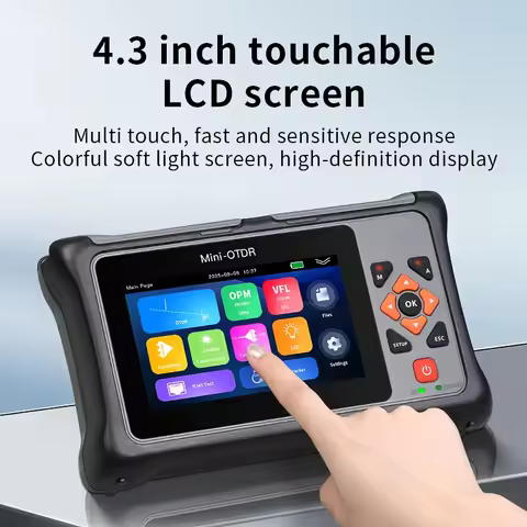 KP800 OTDR Active Fiber Live Test 1310/1550/1610/1625/1650nm 22/24dB OPM+VFL+LED Optic Fiber Reflect
