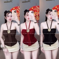 LION BRANCH BLOUSE WITH PIECE NECKLACE Under 54kg