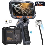 Teslong 6.5mm 1.55 Meter 4-Way Articulating Borescope Dual Lens Endoscope, 1080P HD Steerable Mechan