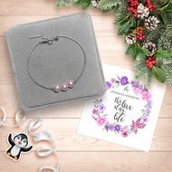 18k白金Akoya珍珠可調手鍊 浪漫珍珠 珍珠手鈪 愛情手鍊 珠珠手鍊