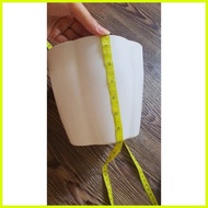 ♞White Big Plastic Pots with plate