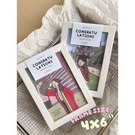 Picture Frame With Drawing Minimalist Gift Size 4x6 Inches