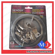 SENSUI 12.7MM X 3M Japan Multi Bands Multi Band Stainless Steel Hose Clip Set With 8 Locking Part Mu