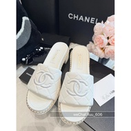 Ruu VIP 4.27 ** Leather ch @ ne * 25p Black White Minimalist Chain ️ Slippers
