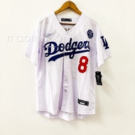 Kobe Bryant # 8 # 24 LA DODGERS White MLB Baseball x NBA Jersey T-Shirt Special Edition Shirt