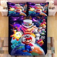 mario Fitted Bedsheet pillowcase Bed set 3D printed Single/Super single/queen/king customize beddings korean cotton
